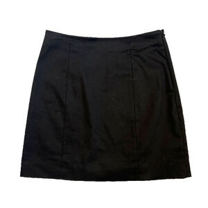 Favorite Daughter Black Mini Skirt Womens Size 4 Lined Side Zip Closure Career